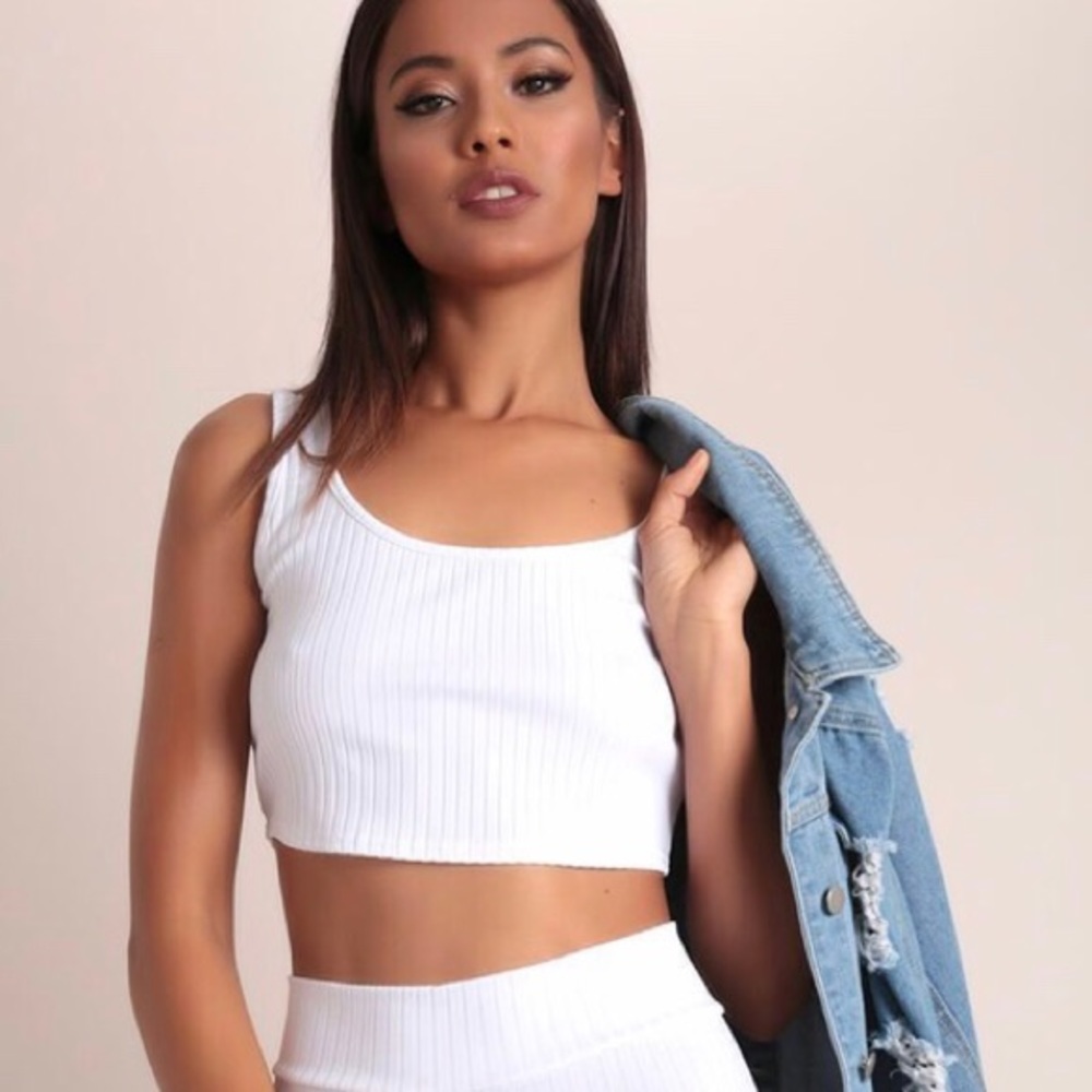 Basic Ribbed Crop Tank Top